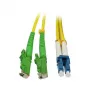 Cable de parcheo de fibra óptica 2 fibras 5 m LSH(E2000APC)-LC - 9/125 µm - OS2 - G657A2 - AD=3 mm - Synergy 21 -