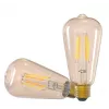Tellur TLL331191 bombilla inteligente WiFi de filamento E27, 6 W, 600 lm, 2000–5000K, regulable, ámbar, luz cálida / blanca