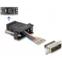 Set de montaje D-Sub 15 polos conector macho a RJ12 conector hembra, DELOCK, negro
