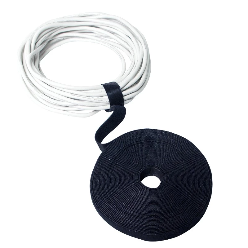 LogiLink KAB0055 cinta de velcro para cables, rollo 10 m x 20 mm, negro