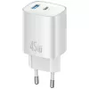 Cargador T66 45W GaN CC290 USB-A + USB-C