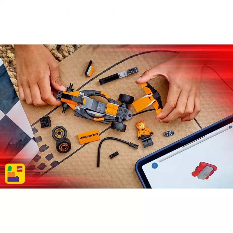 LEGO City F1 Racer McLaren Racing Car 60442 — Set de construcción, 86 piezas, 1 minifigura, a partir de 6 años