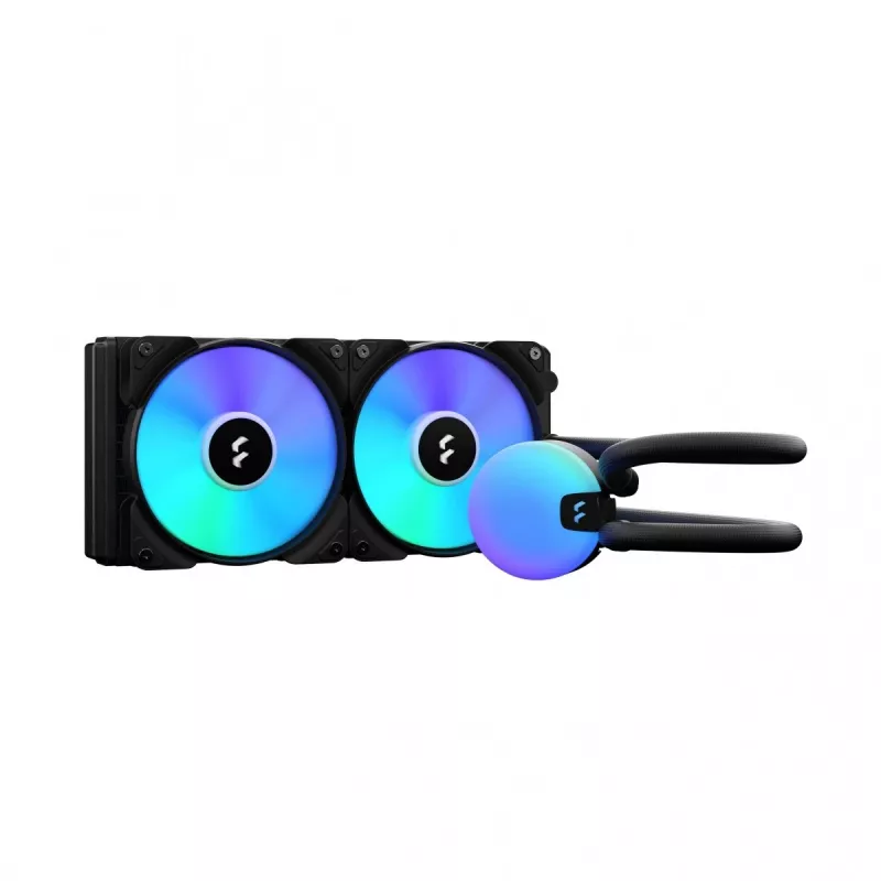 Refrigeración líquida todo en uno Fractal Design Lumen S24 v2 RGB — Radiador de 240 mm, ventilador RGB de 120 mm, negro