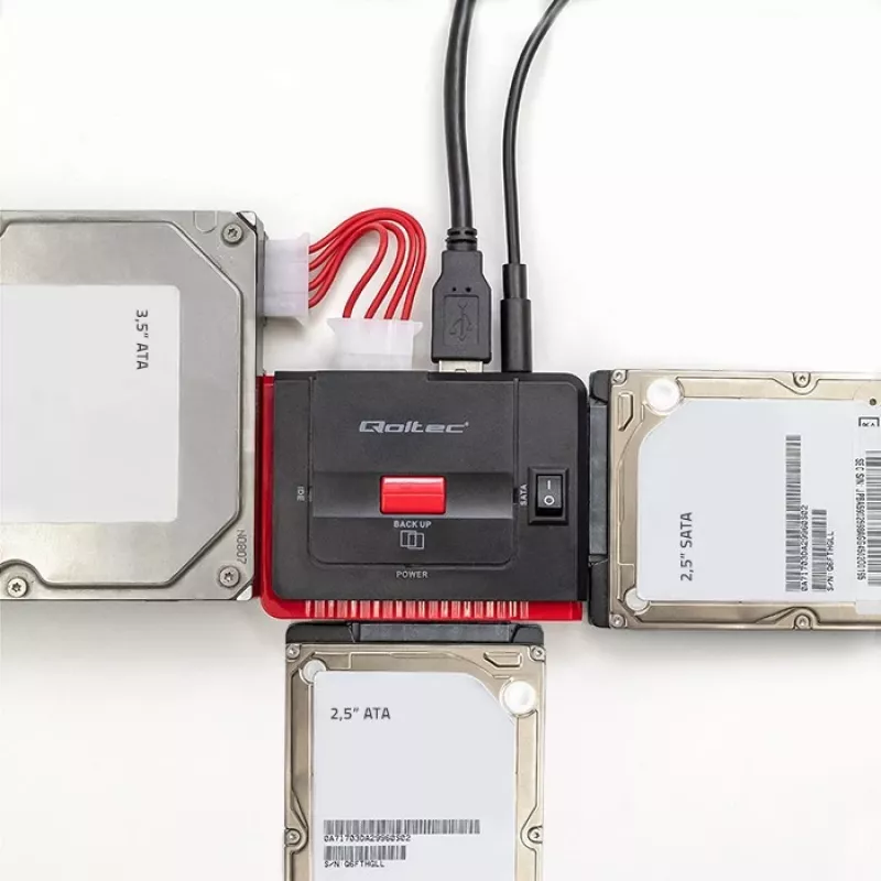 Adaptador USB 3.0 a IDE SATA III QOLTEC 50645