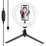 Soporte de trípode Puluz con anillo LED de 20 cm Vlogging PKT3073B