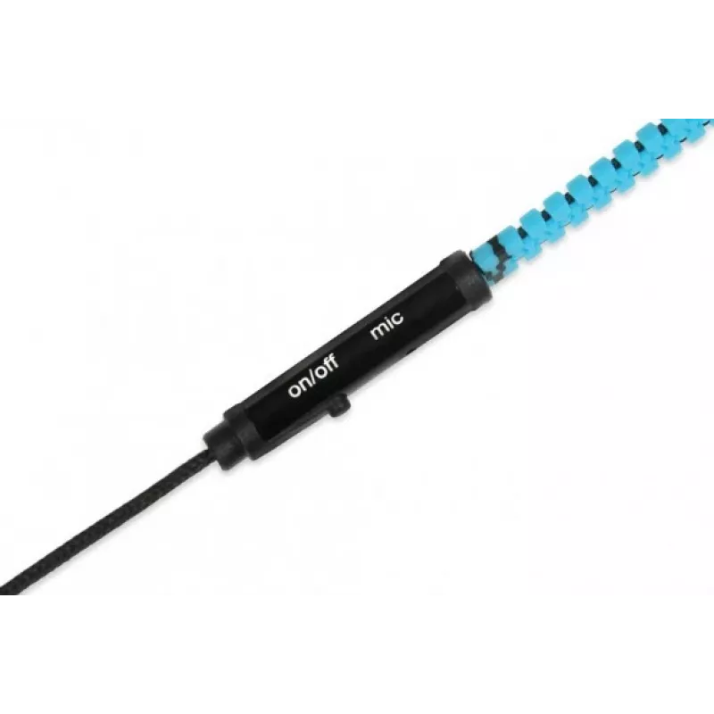 Auriculares in-ear con diseño de cremallera y micrófono