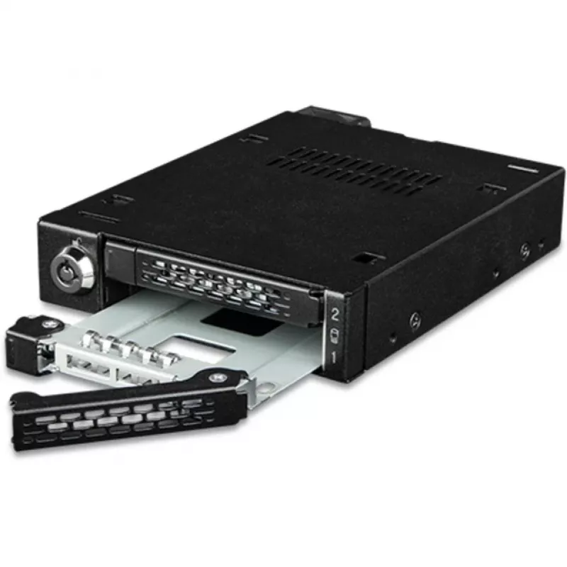 Adaptador para bahía de unidad icy dock MB092VK-B para 2 SSD NVMe U.2 / U.3 de 6,3 cm en bahía de 3,5 pulgadas (negro)