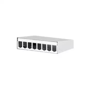 METZ CONNECT BTR E-DAT modul - Caja de instalación superficie de red - Blanco puro, RAL 9010 - 8 puertos - para P/N: 1308990111-I (130861-0802-E)