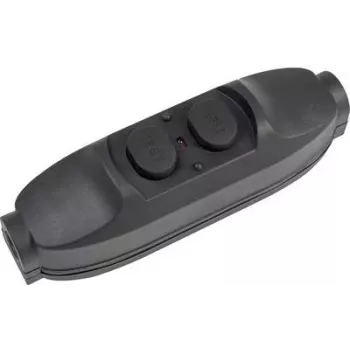 Interruptor intermedio AS Schwabe con PRCD 230 V negro IP55 modelo 45223