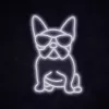 Luz de neón MANTA Manta SNL66WH French Bulldog White — letrero de neón LED decorativo con forma de bulldog francés