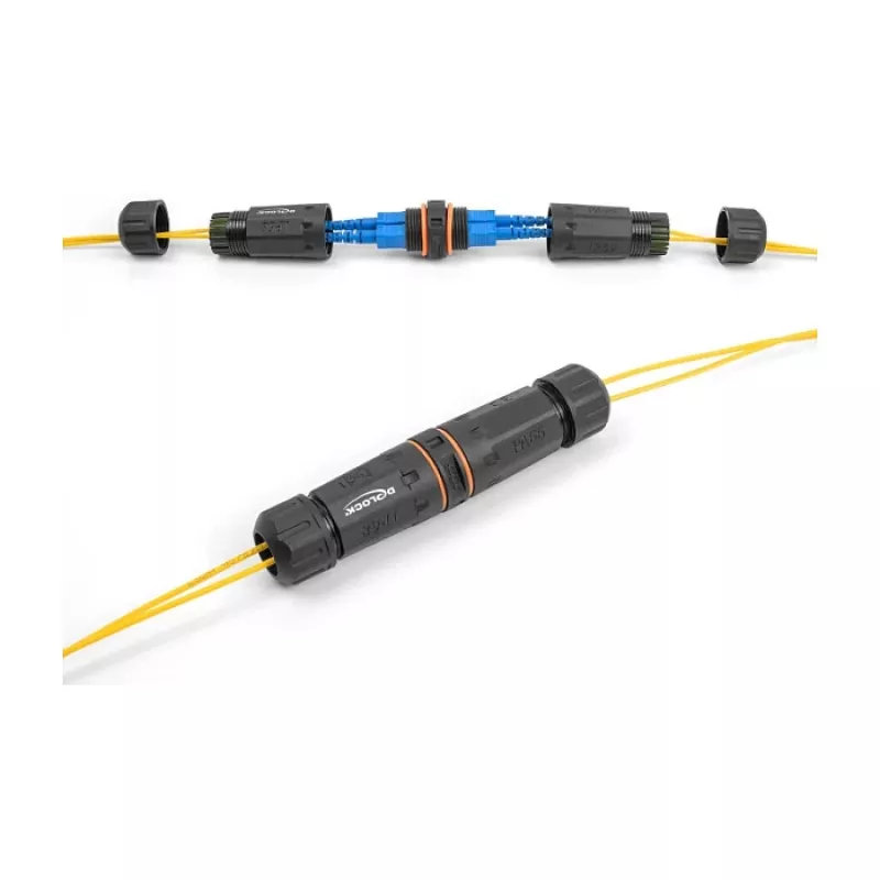 Conector de cable de fibra óptica DeLOCK SC dúplex conector hembra a conector hembra SC dúplex APC IP68