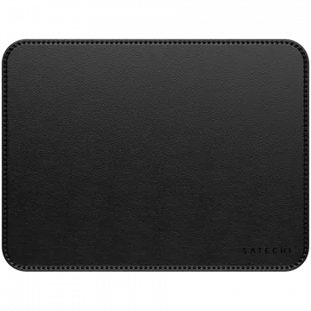 Satechi Alfombrilla de ratón premium – Alfombrilla de ratón de piel vegana (negra)