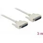 Cable serie DELOCK 84391 D-Sub 25 pines, beige, 3 m