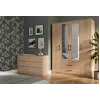 Armario ropero Topeshop ROMANA 160 SON 11 baldas 4 puertas roble