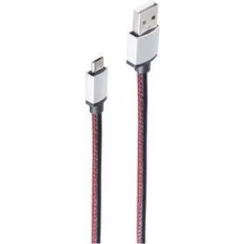 Cable USB ShiverPeaks BS14-50096 0,9 m USB A Micro-USB B rojo