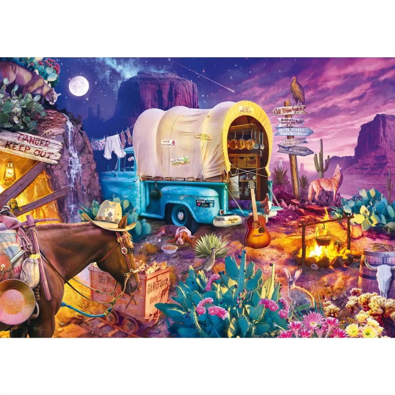 Jeff Haynie: Romantisches Wildwest-Camping, puzle 1000 piezas