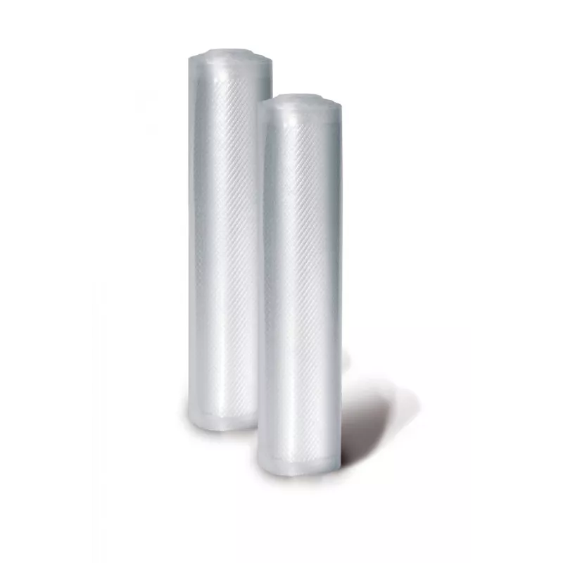 Caso 01222 Rollos de film para envasado al vacío, 2 x 30 x 600 cm, Estriados