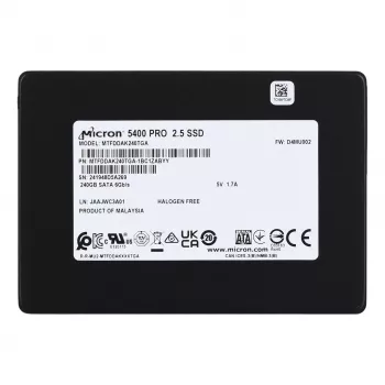 SSD SATA III 2.5 pulgadas Micron 5400 PRO 240 GB — 3D TLC NAND, 6 Gbit/s, 7 mm