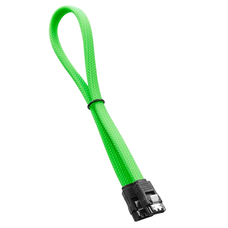 CableMod ModMesh - cable SATA - Serial ATA 150/300/600 - SATA (H) a SATA (H) - 60 cm - verde claro (CM-CAB-SATA-N60KLG-R)