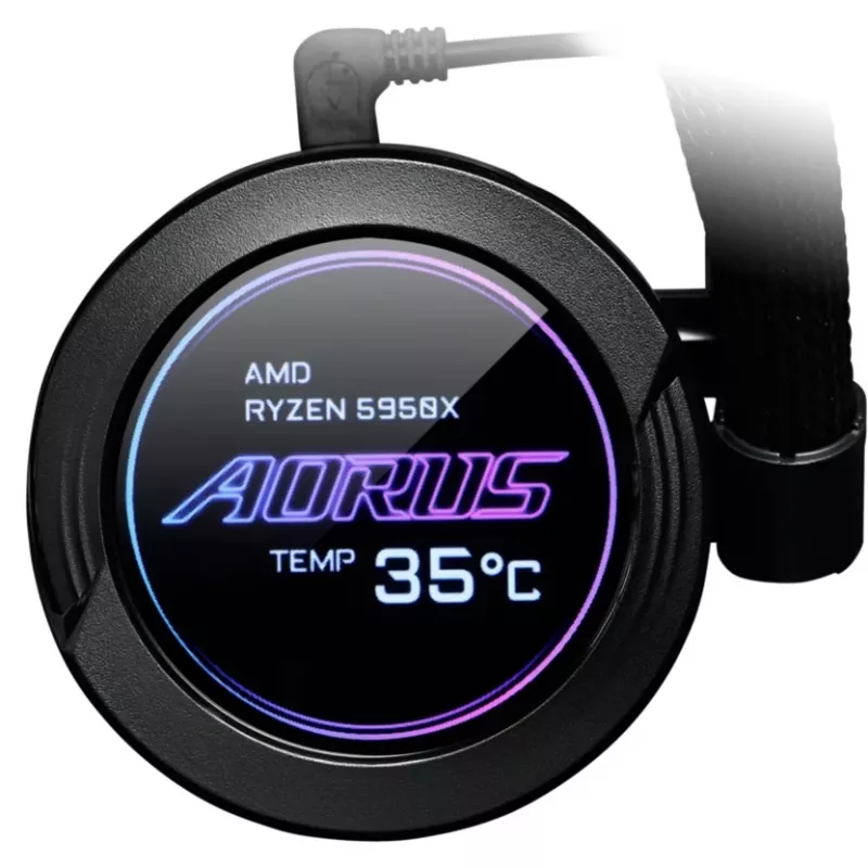 Refrigeración líquida todo en uno para procesador GIGABYTE AORUS WATERFORCE X 280, negra, 1 ud.