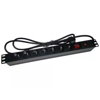 Alantec PZ071U alargador de corriente 1,8 m 7 tomas AC interior negro