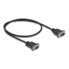 Cable serie DeLOCK RS-232 D-Sub9 macho a macho 0,5 m negro
