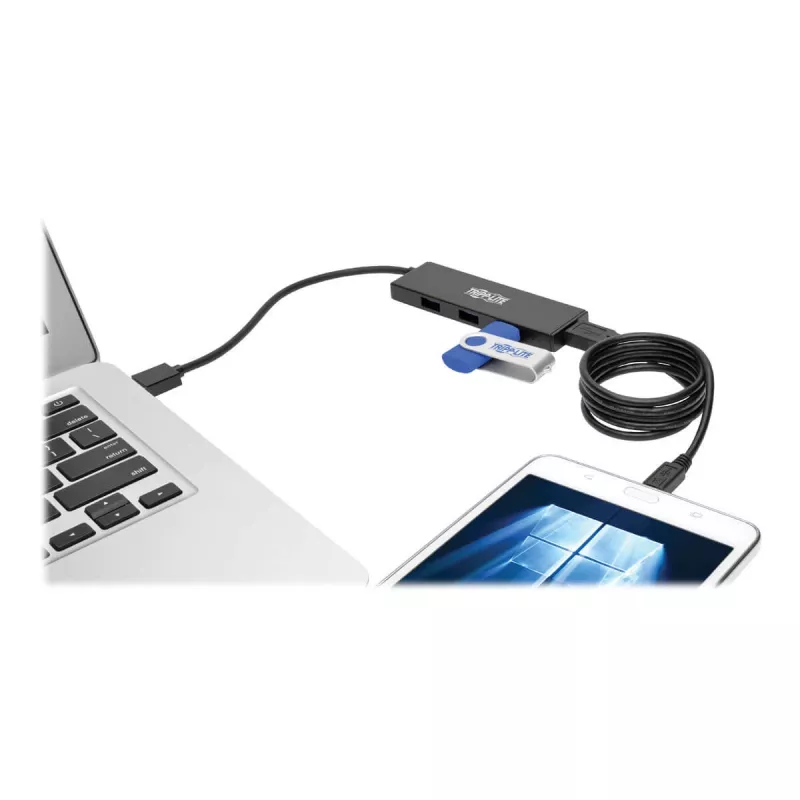 Hub USB 3.0 SuperSpeed portátil ultrafino de 4 puertos U360-004-slim