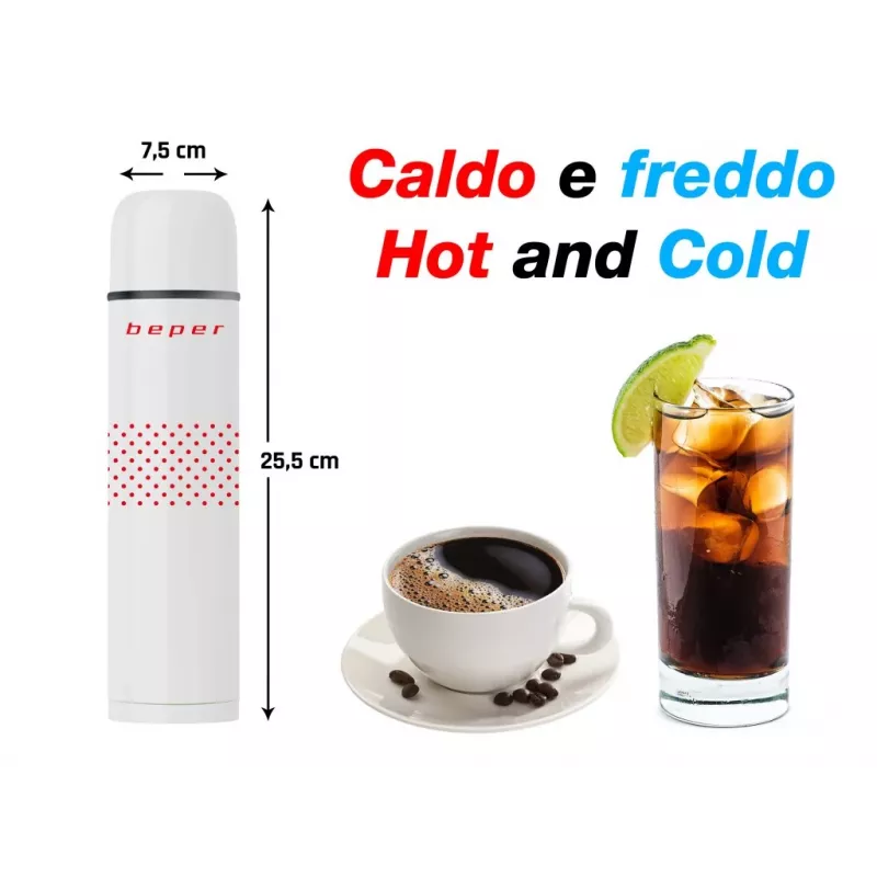 Hervidor eléctrico Beper BI.504 500 ml, acero inoxidable, 2200 W
