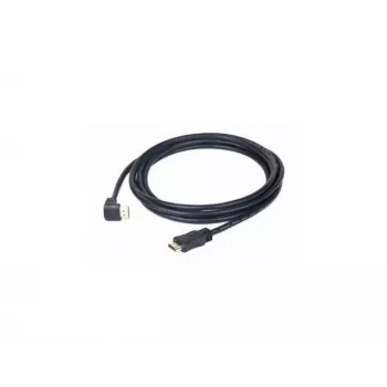 Cable de conexión HDMI v2.0 conector de 90 grados a conector recto, 19 pines contactos dorados, 1,8 m, envase a granel