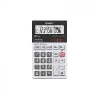 Calculadora Sharp EL-W211G de bolsillo financiera gris
