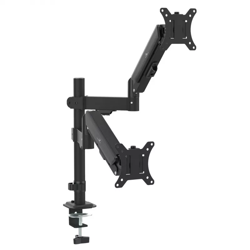 Soporte para 2 monitores Maclean, brazo de gas, 17-32 pulgadas, 2-10 kg, negro, MC-136