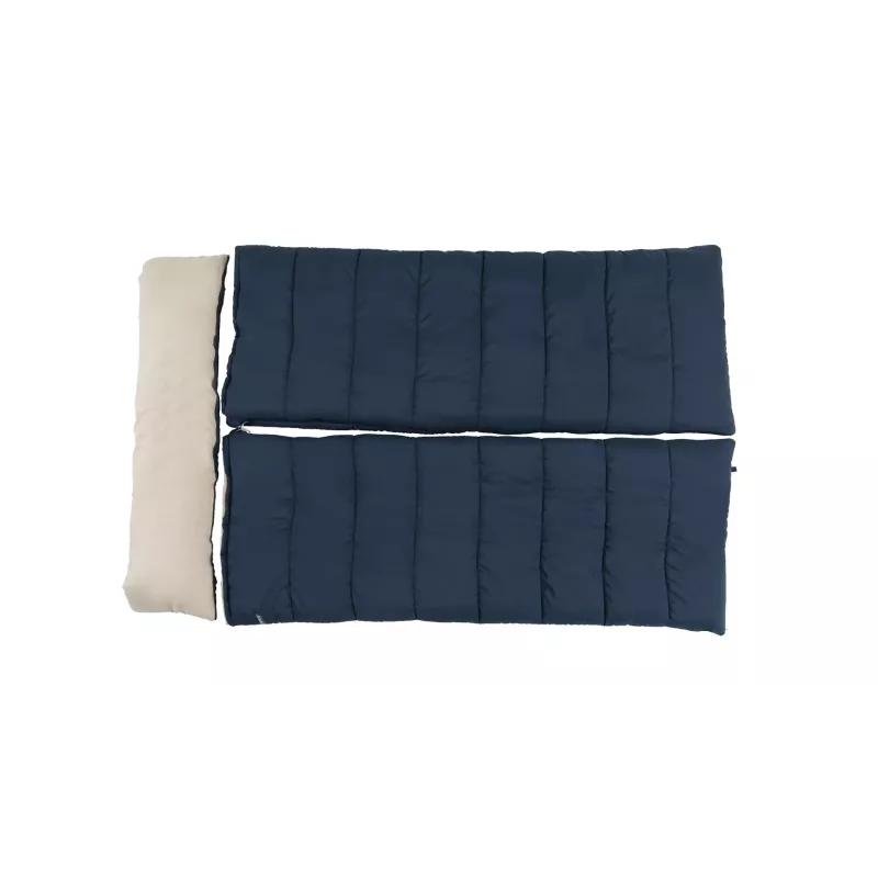 Saco de dormir Outwell Contour Lux Double rectangular poliéster, 1450×2200 mm, altura máxima del usuario 190 cm, azul