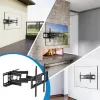 Soporte de pared de exterior Manhattan para televisores y monitores, totalmente articulado, para pantallas de 37-65 inch, VESA 200x200-600x400 mm, hasta 50 kg, resistente a la intemperie, negro