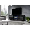 Cama Meble QIU 160 mueble de TV, MDF, negro brillo