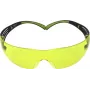 Gafas de seguridad 3M SecureFit 400 — montura negra, lentes tintadas verdes, protección UV, antivaho