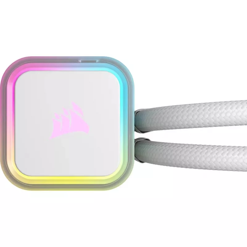 Sistema de refrigeración líquida para procesador CORSAIR iCUE H100i RGB ELITE pack de 1 Blanco 120 mm