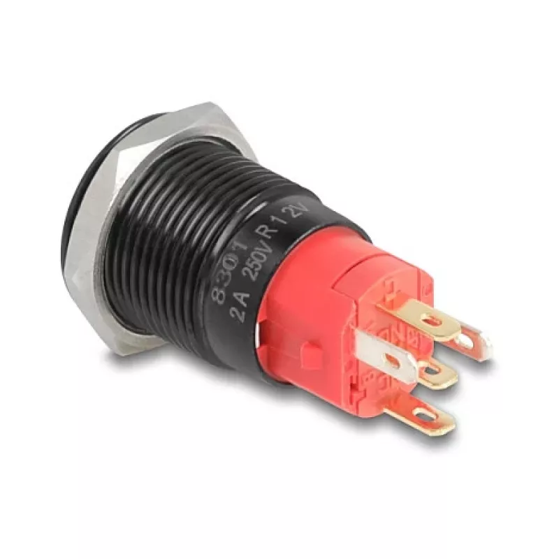 Pulsador DELOCK 22013 16 mm 12 V negro