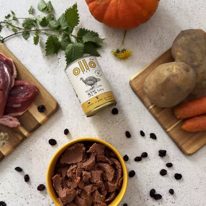 OLLO Pure Pavo - Comida húmeda para perros - 850 g