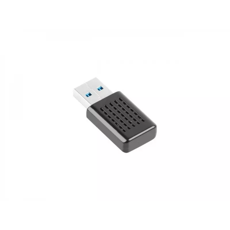 Lanberg NC-1200-WI adaptador WiFi USB 3.0 AC1200 de doble banda, 2 antenas internas, negro