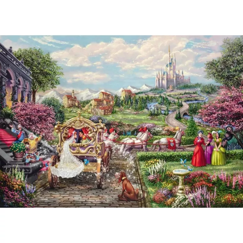 Thomas Kinkade Studios: Disney Dreams Collection - Cinderella Happily Ever After, puzzle 1000 piezas
