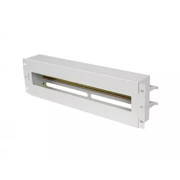 Lanberg AK-VDP103-S panel de distribución de tensión de 19 pulgadas 3U con carril DIN TS-35, gris