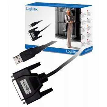 LogiLink UA0054A Cable paralelo negro 1,8 m