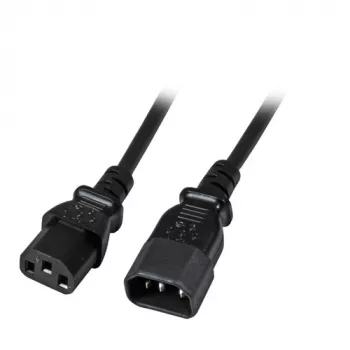 EFB-Elektronik Cable alargador de corriente IEC C14 180° - C13 180°, negro, 1,0 m, 3 x 0,75 mm² Fabricante: EFB Elektronik (EK503.1)