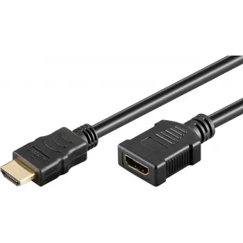 Cable alargador HDMI de alta velocidad con Ethernet, 8K @ 60Hz (0,5 metros, conector macho HDMI > conector hembra HDMI)