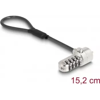 Cable de seguridad para portátil Navilock 20942 — cable de 15,2 cm para cerradura Kensington