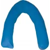 Cojín de posicionamiento en forma de media luna para cama de fibra de silicona azul