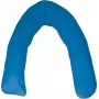 Cojín de posicionamiento en forma de media luna para cama de fibra de silicona azul