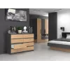 Cómoda Top e shop M8 140 ANT/ART — 8 cajones, antracita/roble, 1380×400×970 mm, tablero de partículas