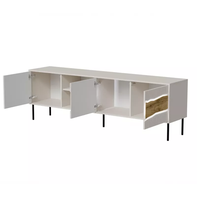Mueble TV cama meble INSERTO 3D1W 190x40x62 cm acabado cashmere con LED