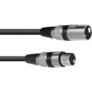 Cable de conexión XLR Omnitronic 30220400 — 1x conector macho XLR a 1x conector hembra XLR, 0,5 m